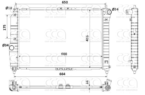 Radiateuren PW - Vrachtwagens Radiateur Chevrolet Aveo 01>