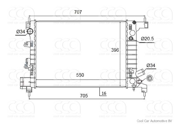 Radiateuren PW - Vrachtwagens Radiateur Chevrolet Aveo 01>