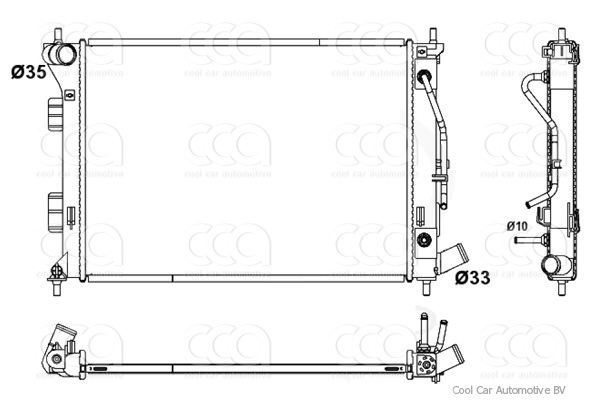 Radiateuren PW - Vrachtwagens Radiateur Hyundai Elantra 09>