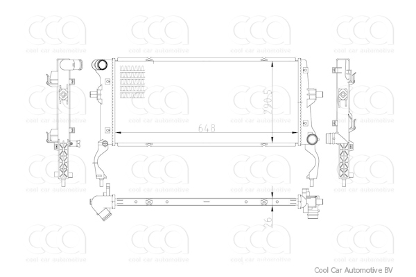 Radiateuren PW - Vrachtwagens Radiateur Hyundai Elantra 02>