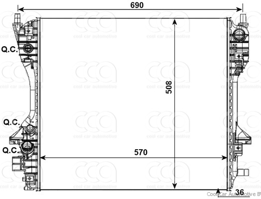 Radiateuren PW - Vrachtwagens Radiateur Jaguar XF 03>