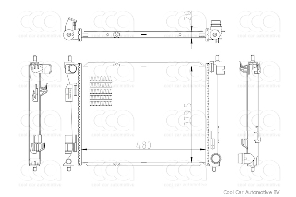Radiateuren PW - Vrachtwagens Radiateur Kia Rio 01>
