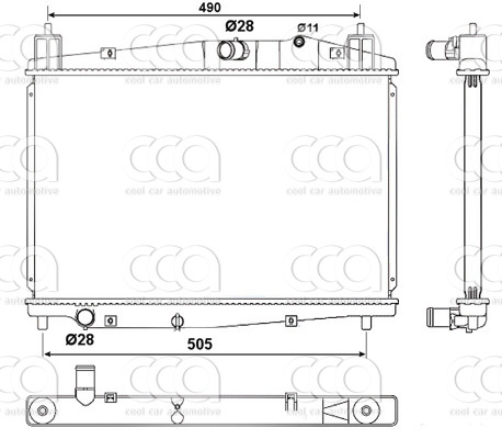 Radiateuren PW - Vrachtwagens Radiateur Mazda 2 06>