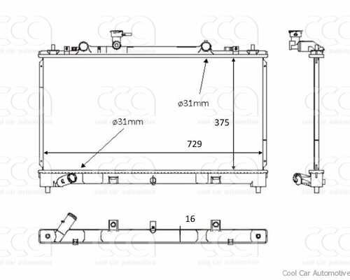 Radiateuren PW - Vrachtwagens Radiateur Mazda 6 08>