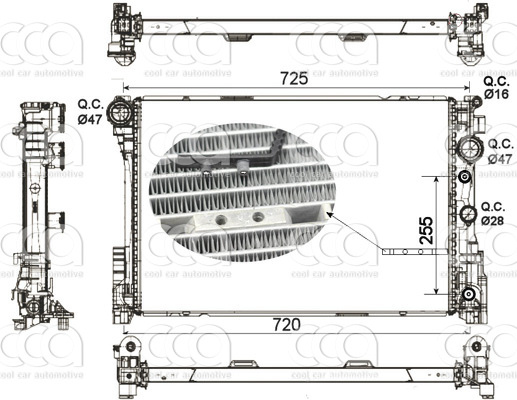 Radiateuren PW - Vrachtwagens Radiateur MB C-Series 08>