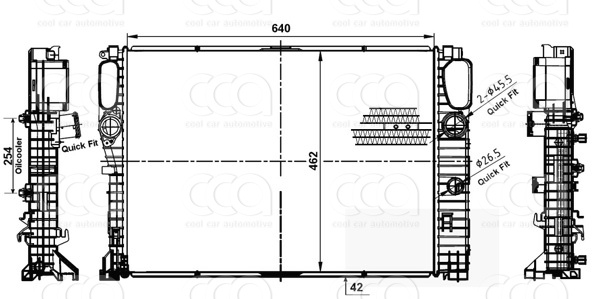 Radiateuren PW - Vrachtwagens Radiateur MB E-Series 04>