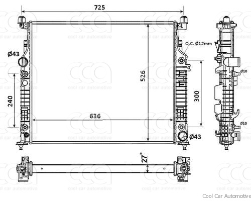 Radiateuren PW - Vrachtwagens Radiateur MB GL-Series 04>