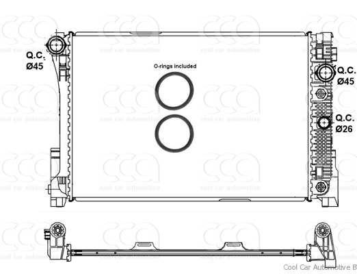 Radiateuren PW - Vrachtwagens Radiateur MB C-Series 02>