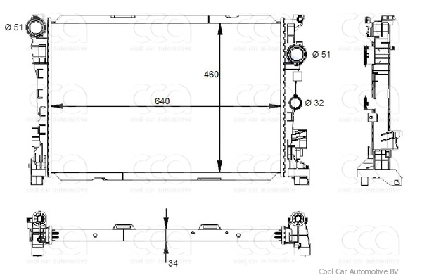 Radiateuren PW - Vrachtwagens Radiateur MB CLS-Series 05>