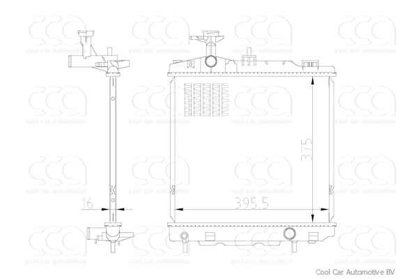 Radiateuren PW - Vrachtwagens Radiateur Mitsubishi Attrage 08>