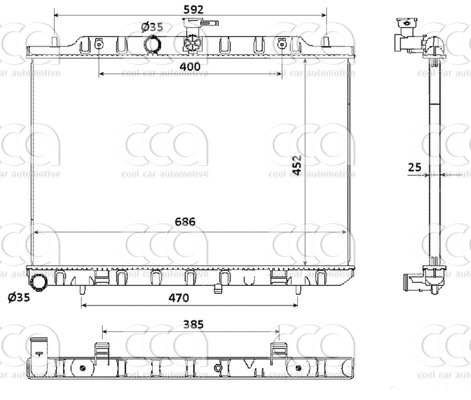 Radiateuren PW - Vrachtwagens Radiateur Nissan X-Trail 09>