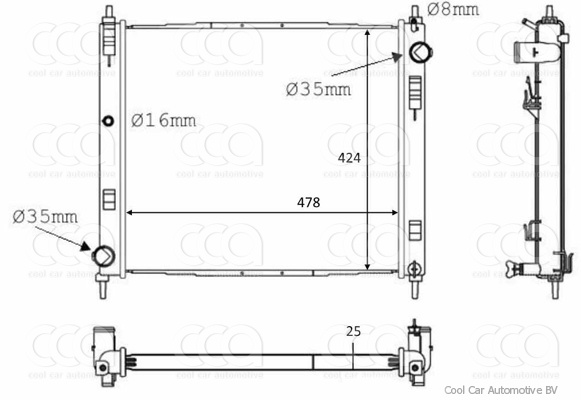 Radiateuren PW - Vrachtwagens Radiateur Nissan Cube 08>