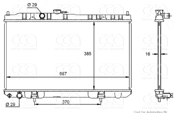 Radiateuren PW - Vrachtwagens Radiateur Nissan Almera 03>