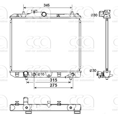 Radiateuren PW - Vrachtwagens Radiateur Opel Agila 04>