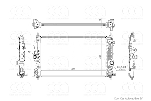 Radiateuren PW - Vrachtwagens Radiateur Opel Astra 12>