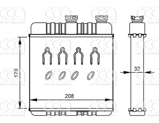 Kachelradiateuren Kachelradiateur Opel Zafira (Behr)