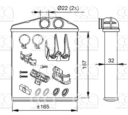 Kachelradiateuren Kachelradiateur Opel Corsa C