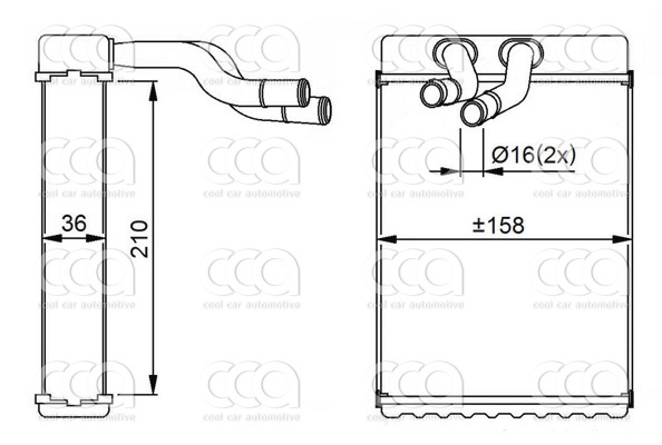 Kachelradiateuren Kachelradiateur Hyundai H200 97-07