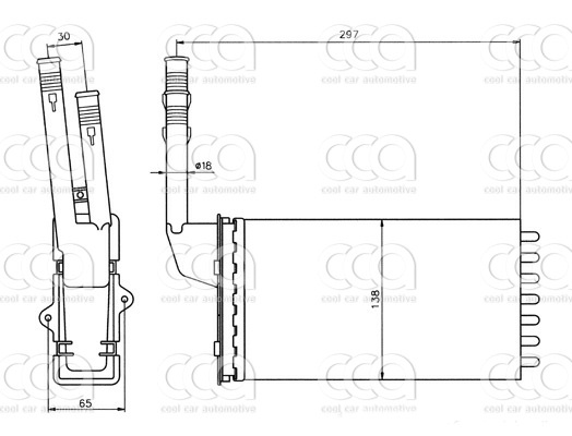 Kachelradiateuren Kachelradiateur Peugeot 106