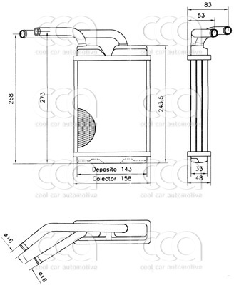 Kachelradiateuren Kachelradiateur Renault Twingo