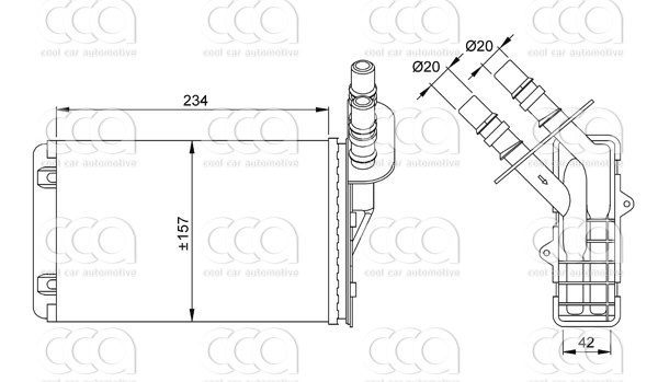 Kachelradiateuren Kachelradiateur Renault Clio III