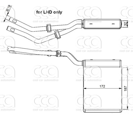 Kachelradiateuren Kachelradiateur Ford/Volvo 04>