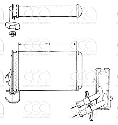 Kachelradiateuren Kachelradiateur VW Golf3 LHD
